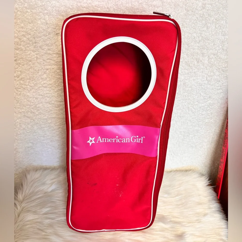 American Girl Red and Pink Doll Carrier